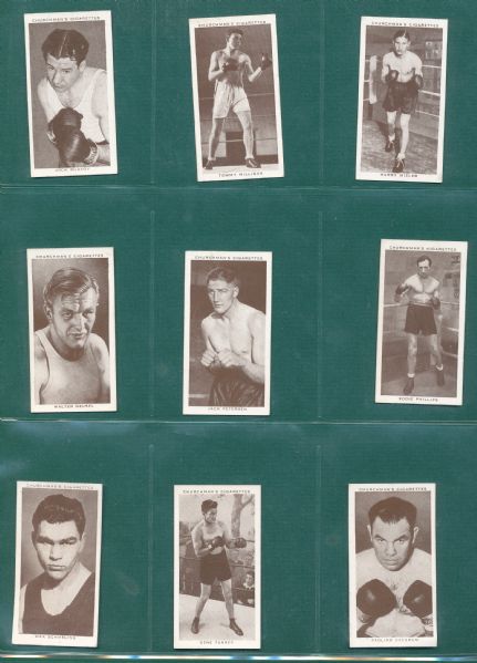 1938 Churchman's Boxing Personalities Lot of (66) *Near Complete Set 46/50*