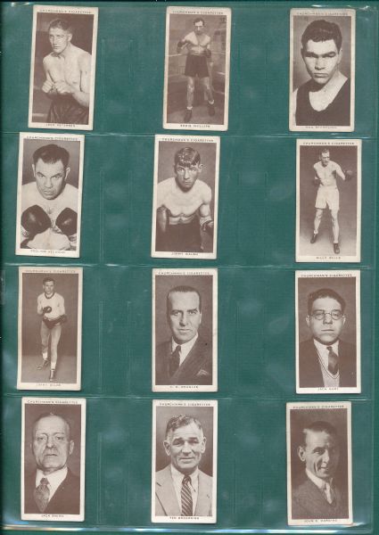 1938 Churchman's Boxing Personalities Lot of (66) *Near Complete Set 46/50*