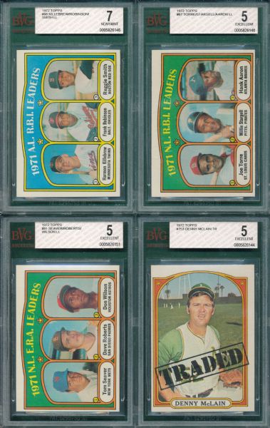 1971 Topps (6) Card Lot of Leaders SGC & BVG *Hi #*