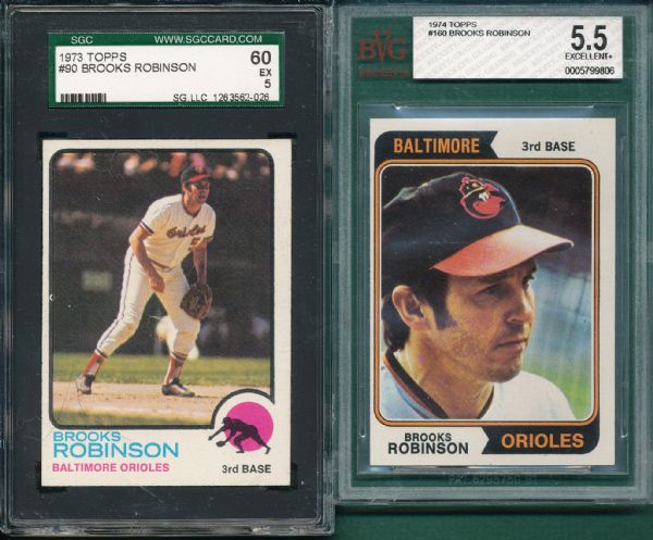 1970s Brooks Robinson (3) Card Lot SGC BVG