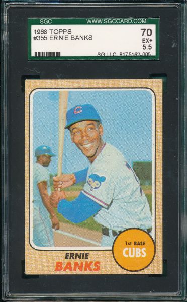 1967-69 Ernie Banks (3) Card Lot SGC BVG