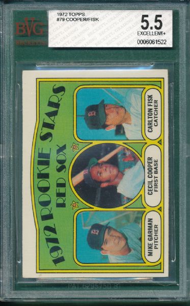 1972-73 Topps Carlton Fisk (2) Card Lot W/Rookie SGC BVG