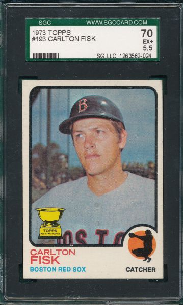 1972-73 Topps Carlton Fisk (2) Card Lot W/Rookie SGC BVG