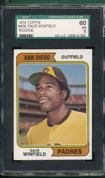 1974-75 Topps Dave Winfield (2) Card Lot W/Rookie SGC