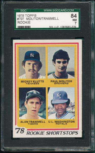 1978-79 Topps Paul Molitor (3) Card Lot W/ Rookie SGC 