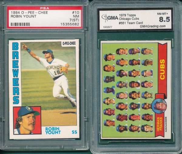 1973-90 Topps Lot of (11) Graded Cards W/ Griffey Jr.