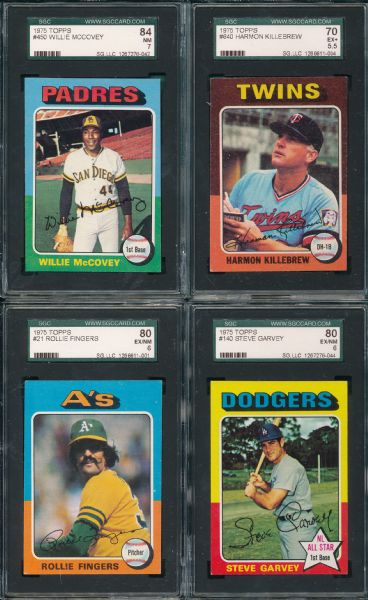 1975 Topps (10) Card Lot W/ Seaver *Graded*