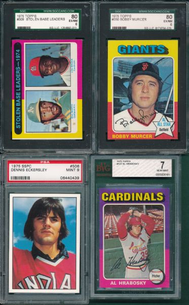 1975 Topps (10) Card Lot W/ Seaver *Graded*