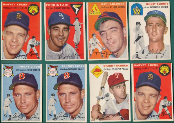 1954 Topps (17) card Lot W/ Gilliam *Crease Free*