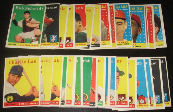 1958 Topps (36) Card Lot W/ Flood, Rookie