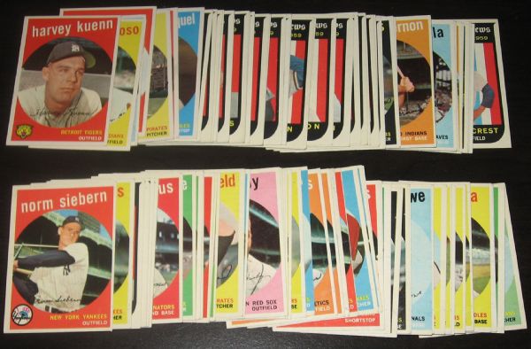 1959 Topps (93) Card Lot W/ Doby