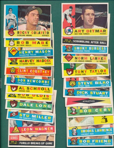 1960 Topps (34) Card Lot W/Colavito & High Numbers