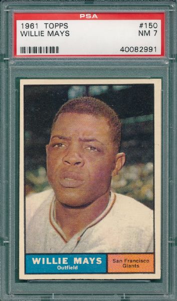 1961 Topps #150 Willie Mays PSA 7