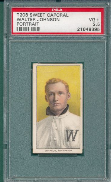 1909-1911 T206 Johnson., Port, Sweet Caporal Cigarettes PSA 3.5