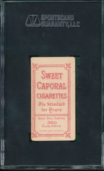 1909-1911 T206 Carrigan, Sweet Caporal 25 Cigarettes SGC 55 *Previously Unconfirmed*