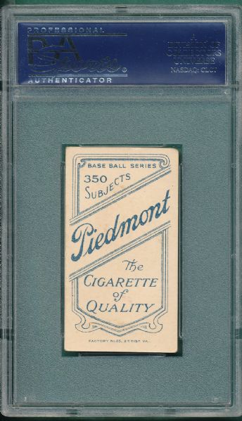 1909-1911 T206 Jennings, Both Hands, Piedmont Cigarettes PSA 4