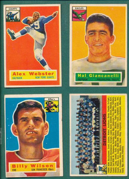 1956-59 Topps FB Lot of (95) W/Pellegrini