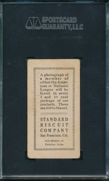 1916 Standard Biscuit #115 George McBride SGC 45