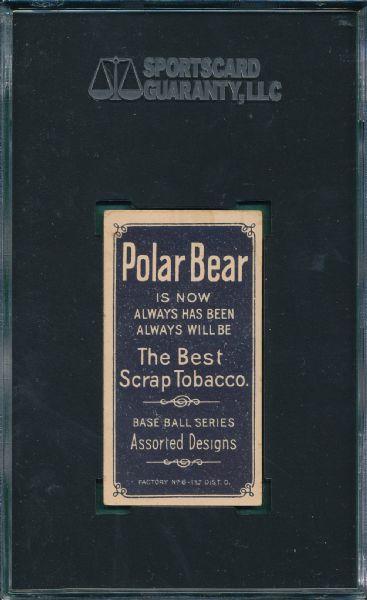 1909-1911 T206 Snodgrass, Catching, Polar Bear Tobacco SGC 50