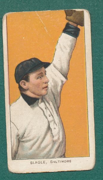 1909-1911 T206 Slagle Sweet Caporal Cigarettes *Miscut*