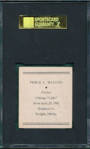 1933 Tattoo Orbit R305 Malone SGC 60