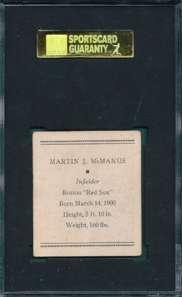 1933 Tattoo Orbit R305 McManus SGC 50