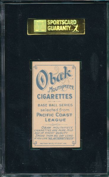 1909 T212-1 Mott Obak Cigarettes SGC 50