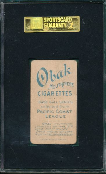 1909 T212-1 Stoval Obak Cigarettes SGC 30