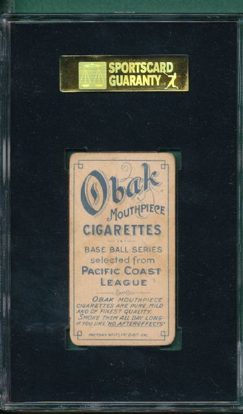 1909 T212-1 Willett Obak Cigarettes SGC 30