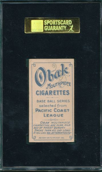 1909 T212-1 Lewis, F. Obak Cigarettes SGC 30