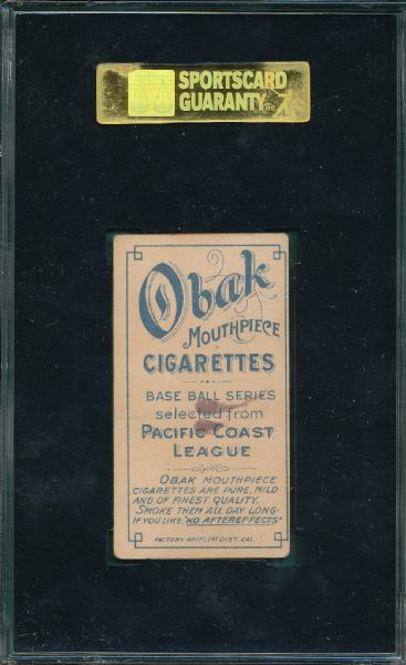 1909 T212-1 Melchoir Obak Cigarettes SGC 30