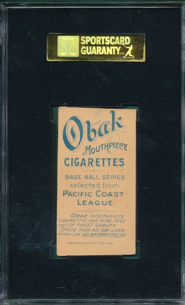 1909 T212-1 Mohler Obak Cigarettes SGC Authentic *Horizontal*