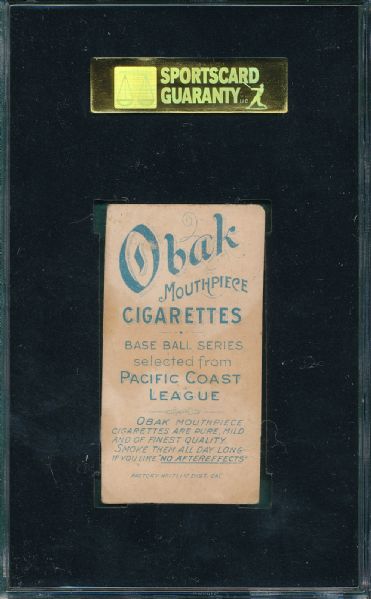 1909 T212-1 Mundorff Obak Cigarettes SGC Authentic 