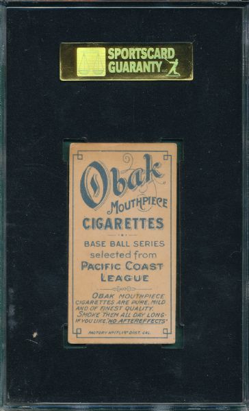 1909 T212-1 Willis Obak Cigarettes SGC 40