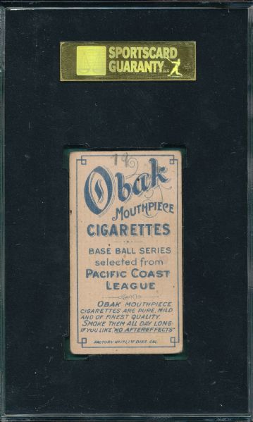 1909 T212-1 LaLonge Obak Cigarettes SGC 30