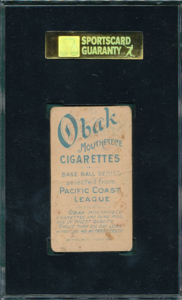 1909 T212-1 Wiggs Obak Cigarettes SGC 10 *Horizontal*