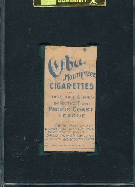 1909 T212-1 Ragan Obak Cigarettes SGC Authentic