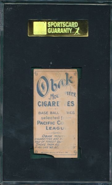 1909 T212-1 Reidy Obak Cigarettes SGC Authentic *Horizontal*