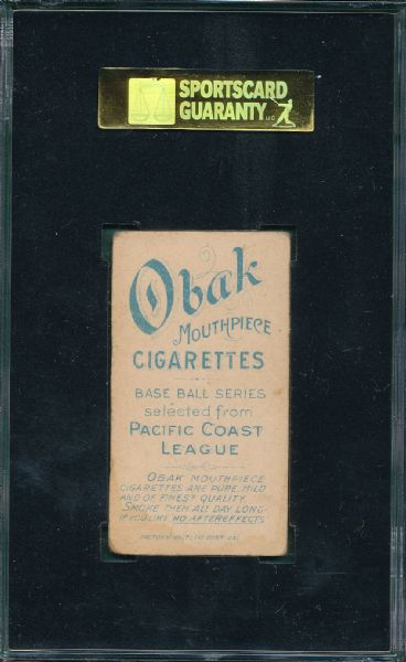 1909 T212-1 Ornsdorff Obak Cigarettes SGC 40