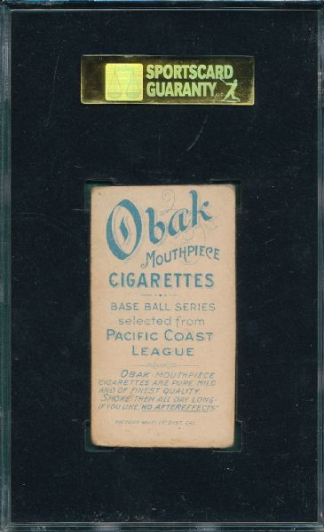 1909 T212-1 Wheeler Obak Cigarettes SGC Authentic