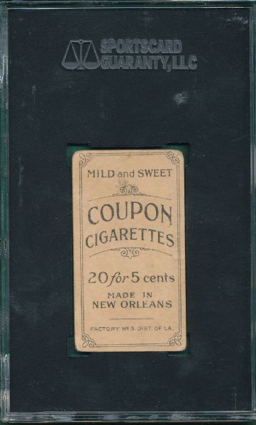 1914 T213-2 Zimmerman Coupon Cigarettes SGC 20