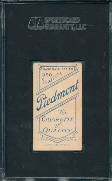1909-1911 T206 Cobb, Red Portrait, Piedmont Cigarettes SGC 60 