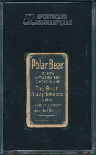 1909-1911 T206 Cobb, Red Portrait, Polar Bear Tobacco SGC 20