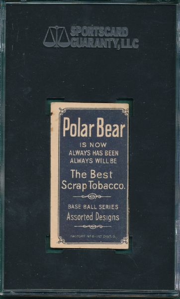 1909-1911 T206 McIntyre, Bkln & Chic., Polar Bear Tobacco SGC 50