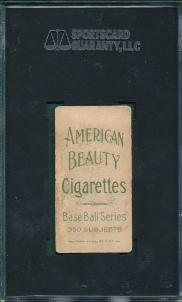 1909-1911 T206  Doyle, Bat, American Beauty 350 NF Cigarettes SGC 30