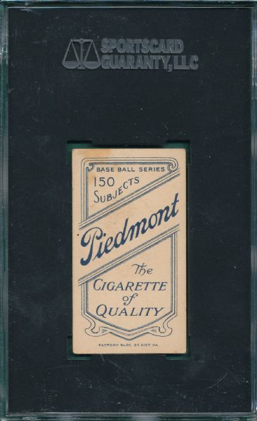 1909-1911 T206 Chesboro Piedmont Cigarettes SGC 60