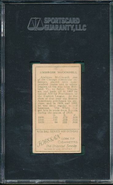 1911 T205 McConnell Hassan Cigarettes SGC 60