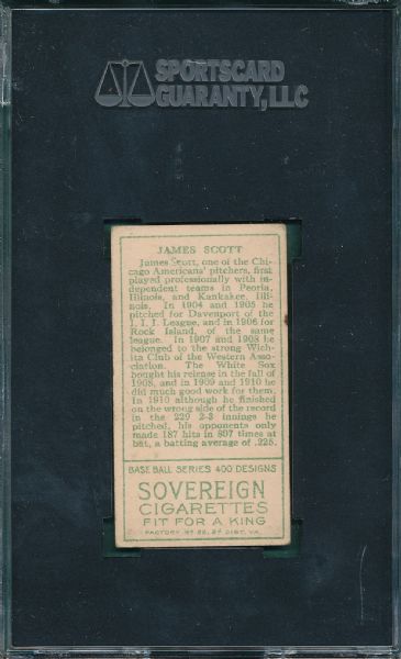 1911 T205 Scott Sovereign Cigarettes SGC 40