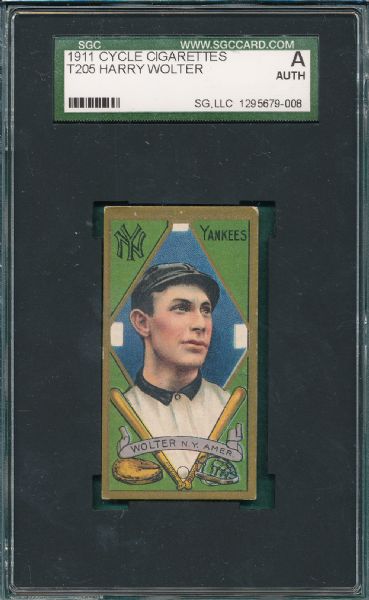 1911 T205 Wolter Cycle Cigarettes SGC Authentic