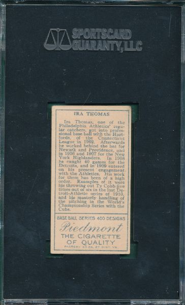 1911 T205 Thomas Piedmont Cigarettes SGC 20 *Presents Better*